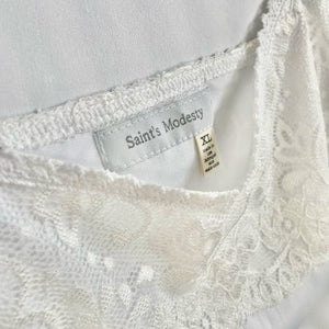 White Lace Slip Underdress Undergarment