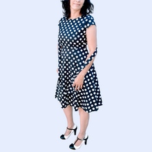 Black and White Polka Dot Midi Dress